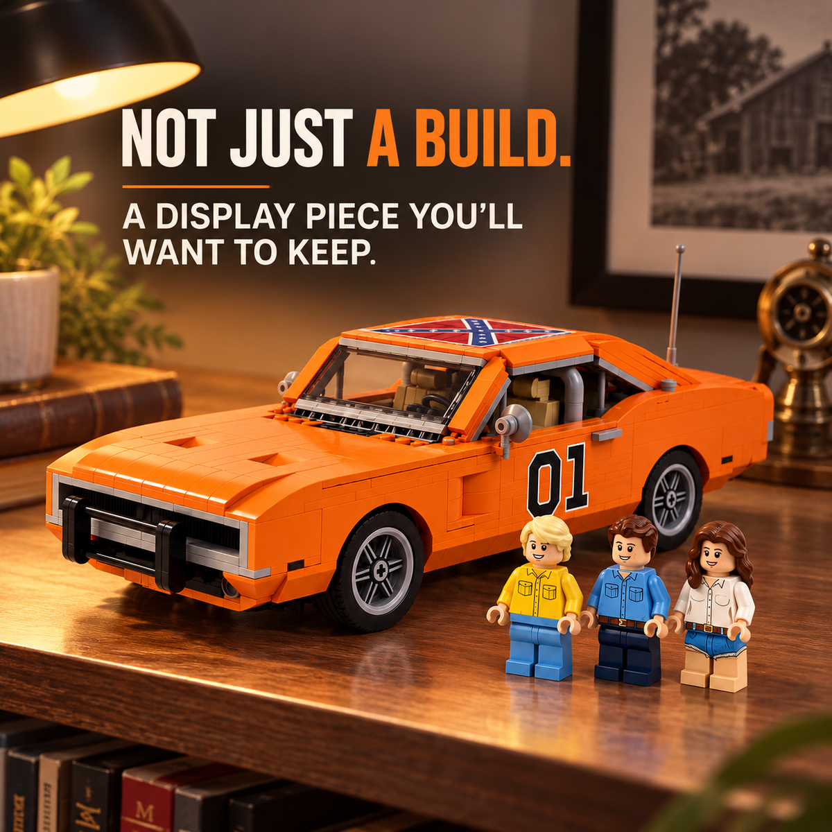 The Dukes of Hazzard General Lee Building Set – 1969 Dodge Charger Orange 01, 47th Anniversary Collector's Edition