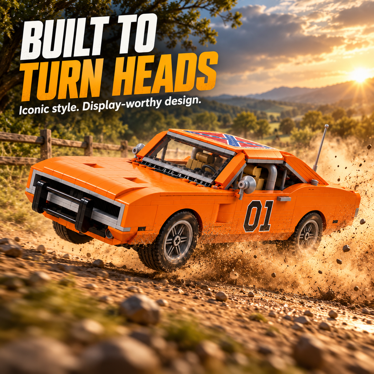 The Dukes of Hazzard General Lee Building Set – 1969 Dodge Charger Orange 01, 47th Anniversary Collector's Edition